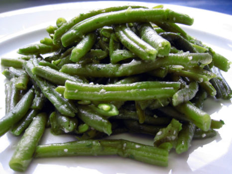 Salade de haricots verts tiède à l’huile d’olive