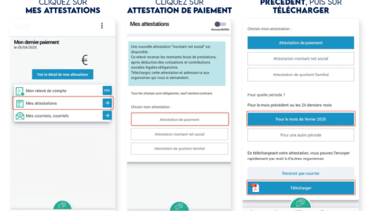 Comment télécharger facilement votre attestation de paiement valable sur le site de la CAF? 